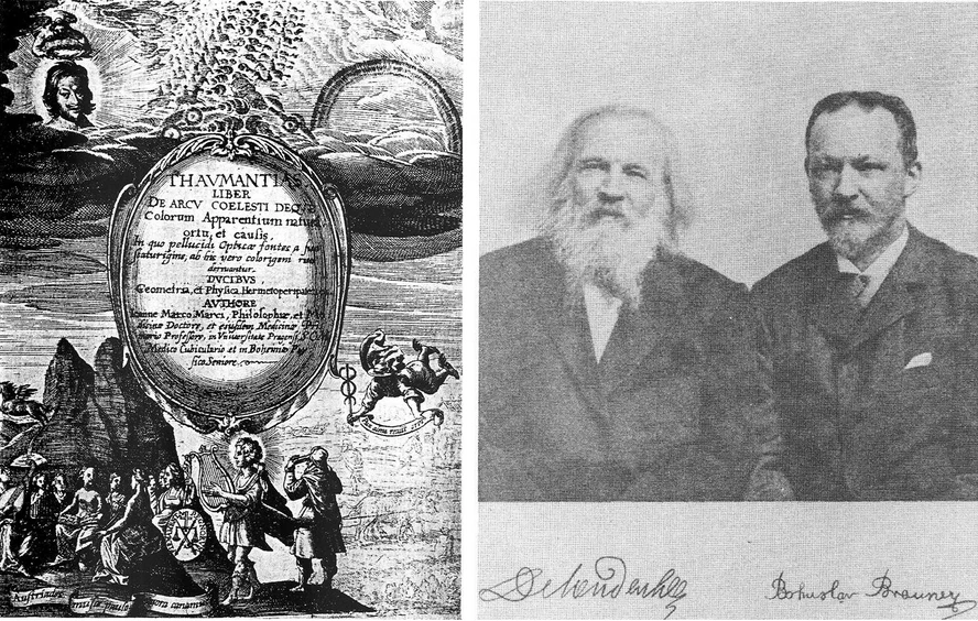 Spektroskopická společnost Jana Marka Marci: Thaumantias. Liber de arcu... - Bohuslav Brauner s D. I. Mendělejevem