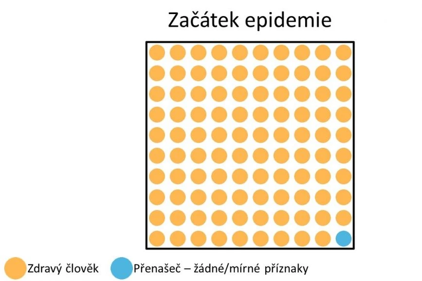 Masarykova univerzita, Magazín M, CC-BY: Do zdravé populace přijde přenašeč, který nemá žádné nebo jen mírné příznaky nemoci.