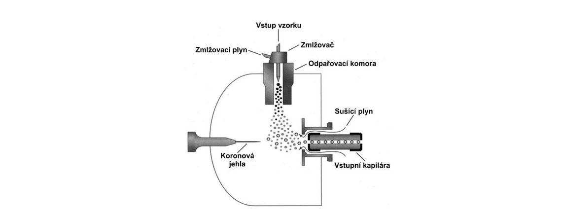 2 THETA: Chemická ionizace za atmosférického tlaku (APCI)