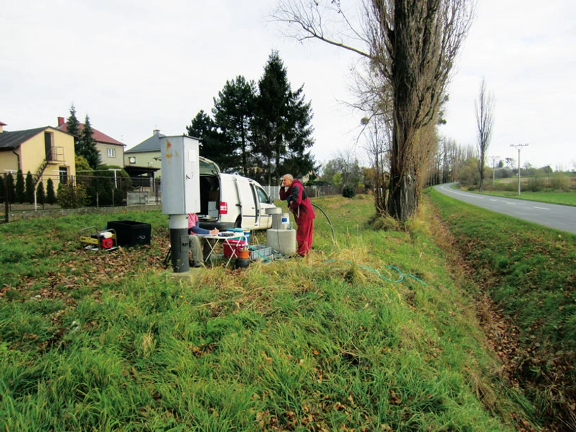 VTEI: Obr. 1. Průběžné měření hodnot během čerpání před odběrem vzorku z vrtu