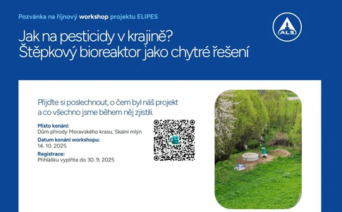 Pozvánka na ALS Workshop Jak na pesticidy v krajině? Štěpkový bioreaktor jako chytré řešení