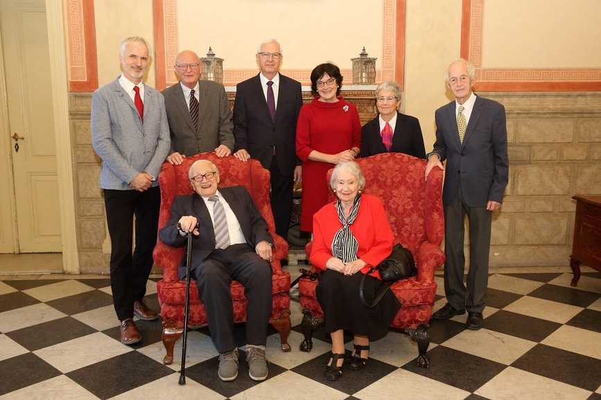 Akademie věd ČR/Zdeněk Rerych: Fotografie pořízená při oslavě 90. narozenin prof. Rudolfa Zahradníka před dvěma lety