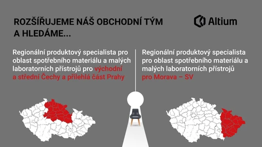 Kariéra Altium - 2x Regionální produktový specialista pro oblast spotřebního materiálu a malých laboratorních přístrojů