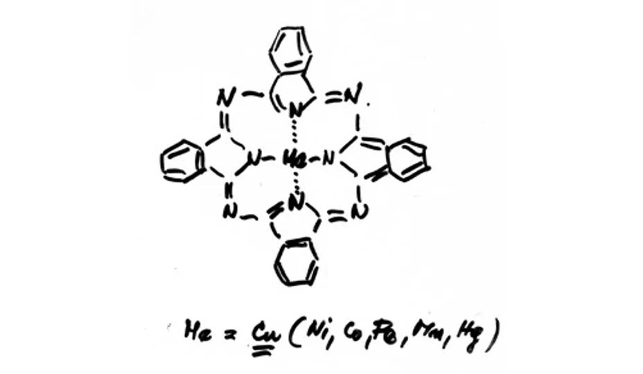 ČSHS: Obrázek 11: Barvivo ftalocyaninové modři