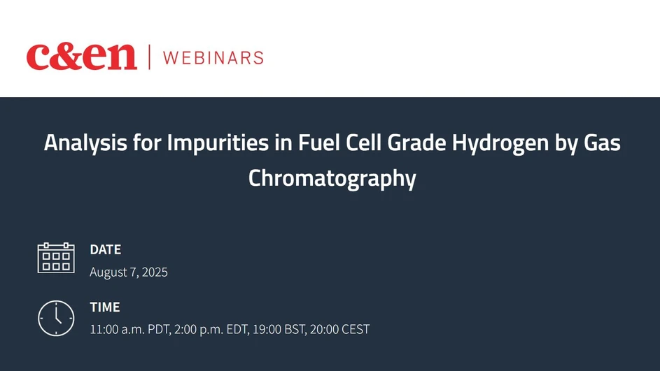 C&EN: Analysis for Impurities in Fuel Cell Grade Hydrogen by Gas Chromatography