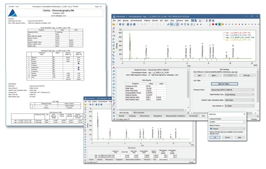 DataApex - Rozšíření o modul analýzy zemního plynu pro software Clarity