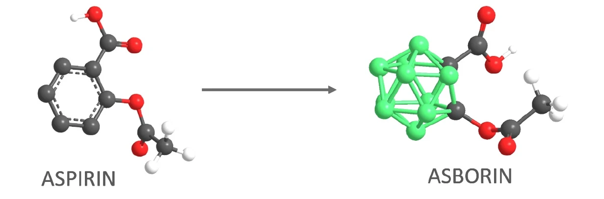 Figure 1. Asborin. The carborane analogue of aspirin.