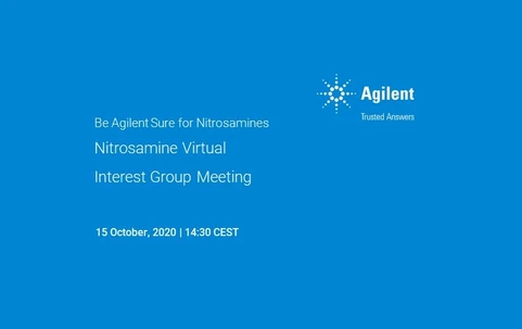 Nitrosamine Virtual Interest Group Meeting a řešení LC/MS a GC/MS od Agilent Technologies