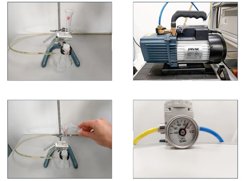 HPST: Obr. 2: Vakuová filtrační aparatura pro přípravu vzorků