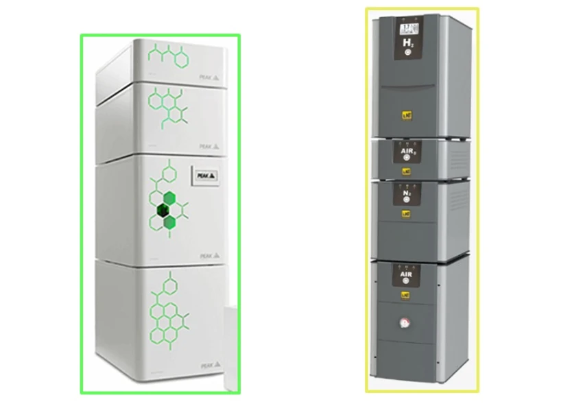 HPST: Stohovatelnost generátorů plynů LNI Swissgas a Peak Scientific
