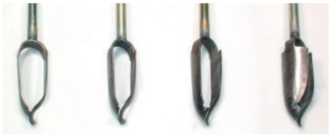 HZS ČR / Institut ochrany obyvatelstva / Michal SETNIČKA, Alena ČTVRTEČKOVÁ, René MAREK: Obrázek 4 – Edelmanovy vrtáky: jíl, kombinovaný, písek a hrubý písek (foto: [16])