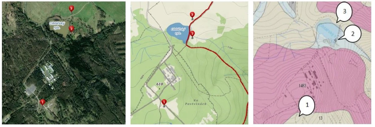 HZS ČR / Institut ochrany obyvatelstva / Michal SETNIČKA, Alena ČTVRTEČKOVÁ, René MAREK: Obrázek 6 – Lokality odběru vzorků – VVP Tisá
