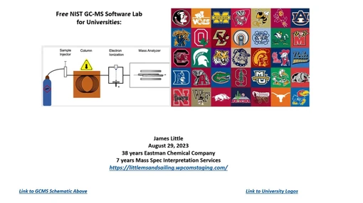 Zpracování GCMS NIST dat v bezplatné softwarové laboratoři pro univerzity: Část 4 - Zpracování dat GCMS v AMDIS s pomocí bezplatného softwaru pro univerzity