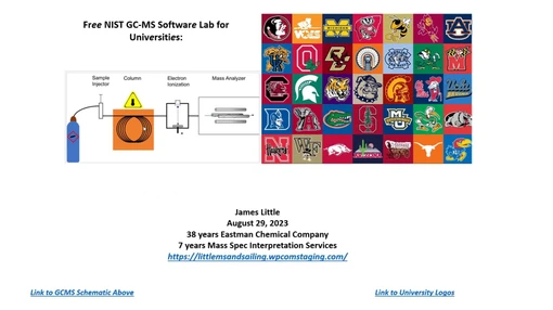 Zpracování GCMS NIST dat v bezplatné softwarové laboratoři pro univerzity: Část 7 - Tvorba uživatelské EI MS knihovny v bezplatném softwaru pro univerzity