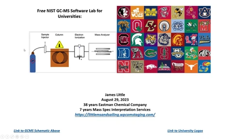 Zpracování GCMS NIST dat v bezplatné softwarové laboratoři pro univerzity: Část 8 - Pokročilé zpracování pomocí NIST MS, bezplatného softwaru pro univerzity