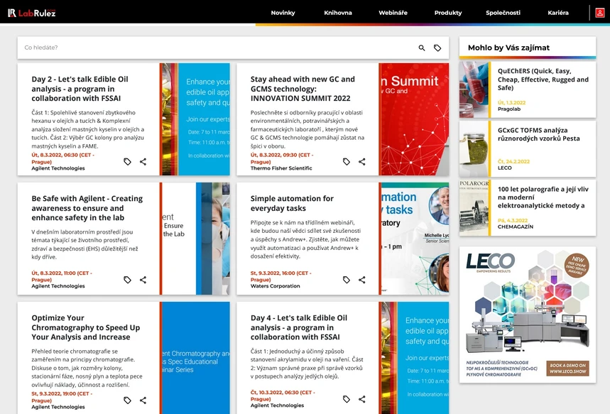 <p>LabRulez: GC a GC/MS webináře týden 10/2022</p>
