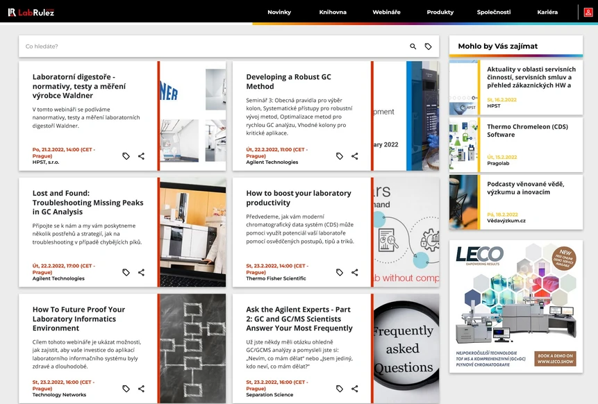 <p>LabRulez: GC a GC/MS webináře týden 8/2022</p>
