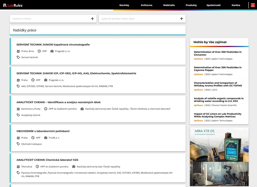 <p>LabRulez: Nabídky práce analytická chemie a laboratoře - únor 2022</p>
