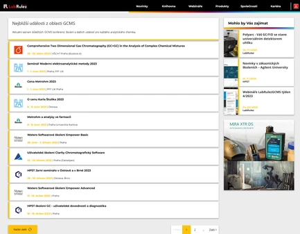 Školení, konference, semináře analytická chemie v ČR 2023