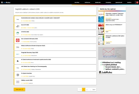 Školení, konference, semináře analytická chemie v ČR/SR 2023