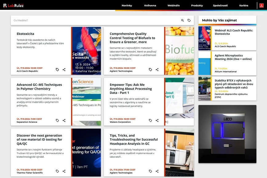 <p>LabRulez: Webináře LabRulezGCMS týden 38/2024</p>