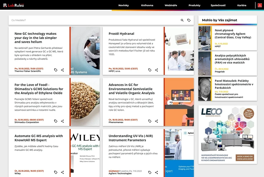 <p>LabRulez: Webináře LabRulezGCMS týden 41-43/2022</p>
