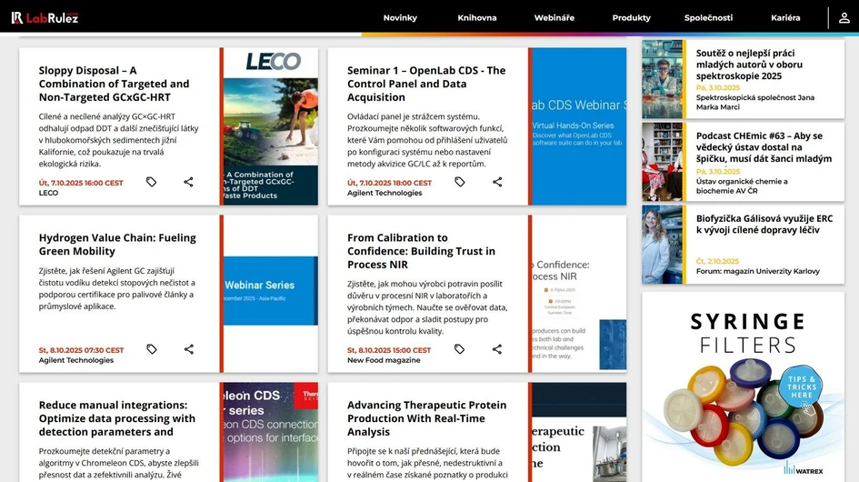 <p>LabRulez: Webináře LabRulezGCMS týden 41/2025</p>