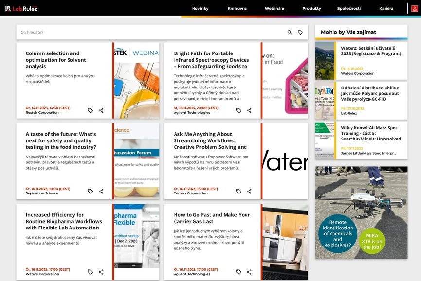 <p>LabRulez: Webináře LabRulezGCMS týden 46/2023</p>
