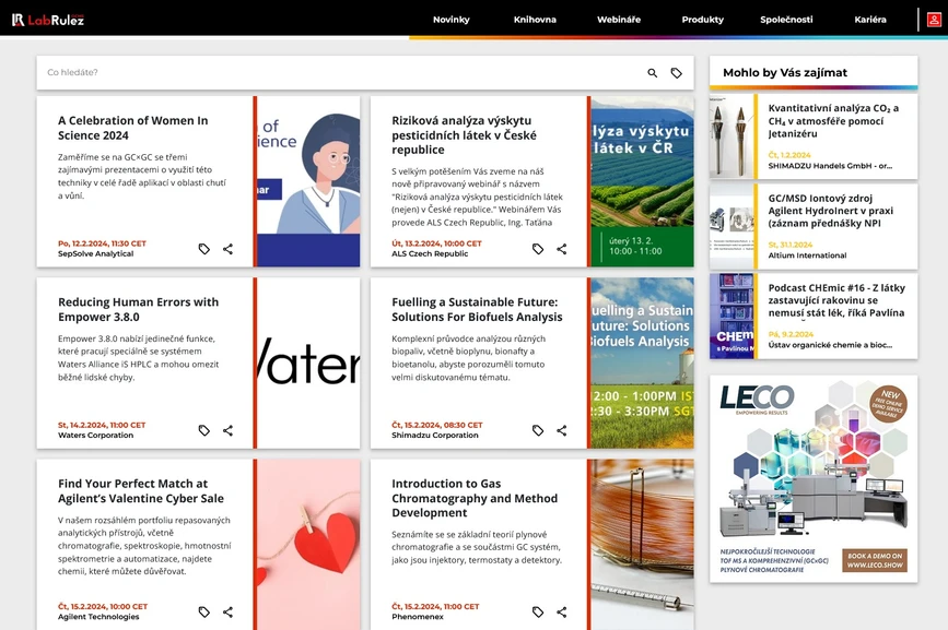 <p>LabRulez: Webináře LabRulezGCMS týden 7/2024</p>
