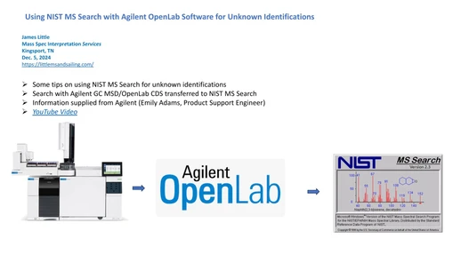 Použití NIST MS Search se softwarem Agilent OpenLab pro identifikace neznámých látek