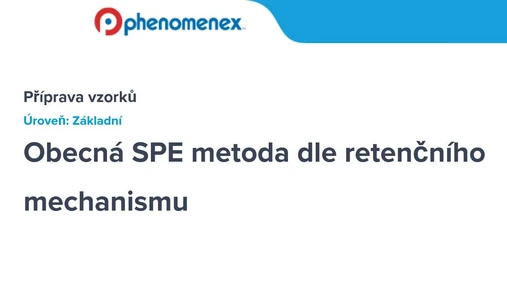 Obecná SPE metoda dle retenčního mechanismu
