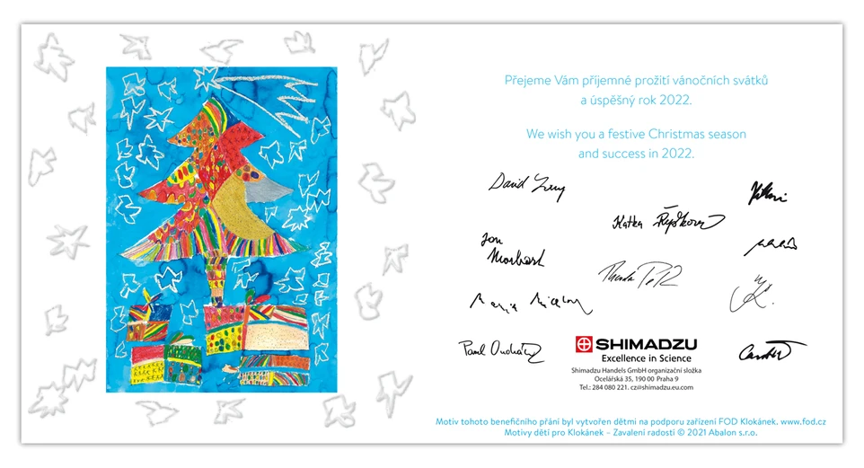 SHIMADZU Handels GmbH - organizační složka: Přejeme Vám příjemné prožití vánočních svátků a úspěšný rok 2022