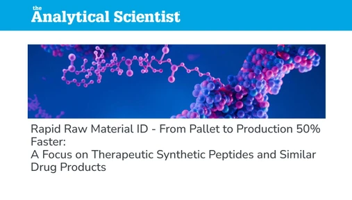 Rapid Raw Material ID - From Pallet to Production 50% Faster