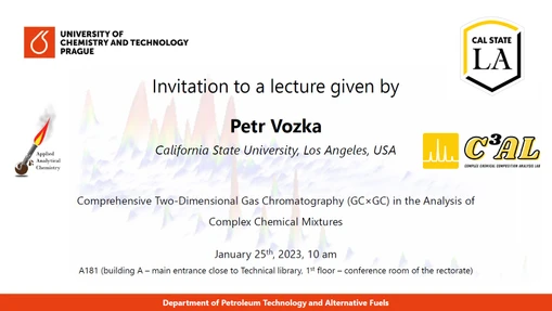 Přednáška: Dvourozměrná plynová chromatografie (GC×GC) v analýze komplexních chemických směsí