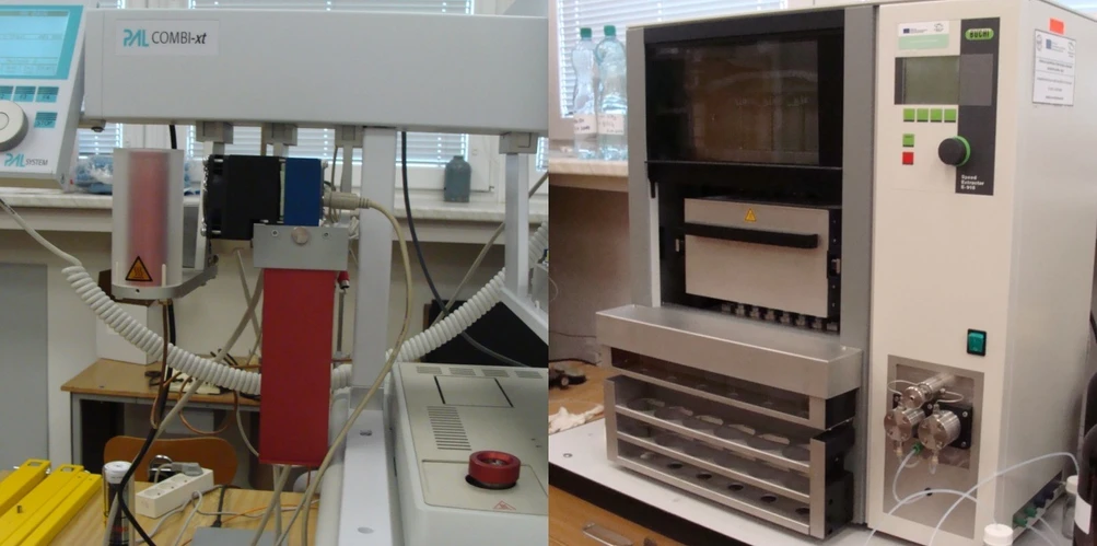 VŠB/Laboratoř organických a hybridních materiálů: Robotický autosampler PAL a Extraktor organických látek z pevných vzorků